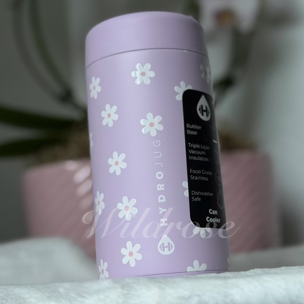 HydroJug x JANE Can Cooler Slimlimited edition collab purple daisy